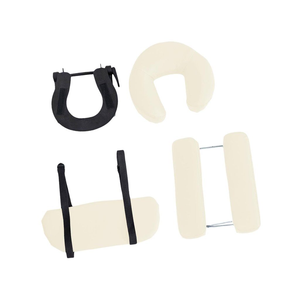 MERIGLARE Massage Table Face Rest with Cushion, Universal Side Arm Extension, Stable Head and Neck Support, Beige-White