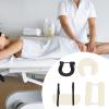 MERIGLARE Massage Table Face Rest with Cushion, Universal Side Arm Extension, Stable Head and Neck Support, Beige-White view 3