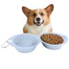 Portable Double Dog Bowl – Foldable Bowl for Travel and Outings view 1