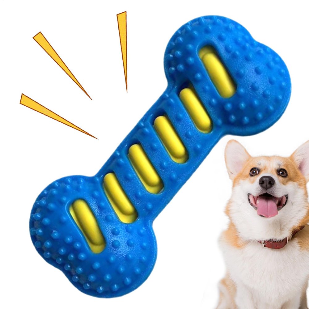 Fenayuu Dog Squeaky Toy - Bone-Shaped Chew Toy