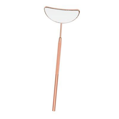 PAMINGONO Stainless Steel Lash Inspection Mirror, Non-Slip Handle, 1 Pc