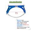 Oxygen Cylinder Wall Mount with Safety Chain, Secure Storage for Medical and Industrial Tanks view 2