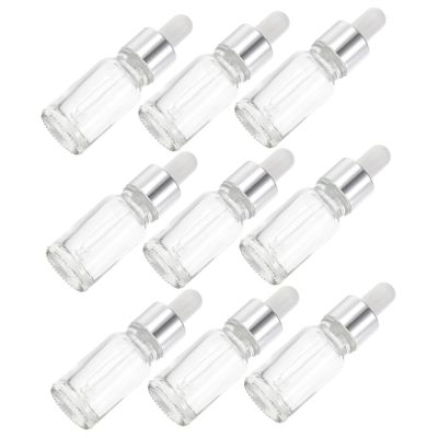 Refillable 10 mL Glass Bottles with Dropper for Travel
