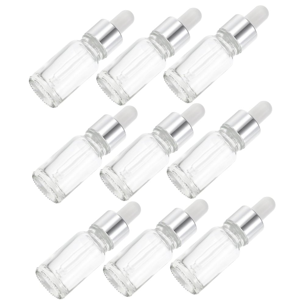 Refillable 10 mL Glass Bottles with Dropper for Travel