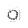 Healeved Lavender Flower Crown Headbands, 2-Pack, with Artificial Lavender Blossoms and Green Leaves view 4