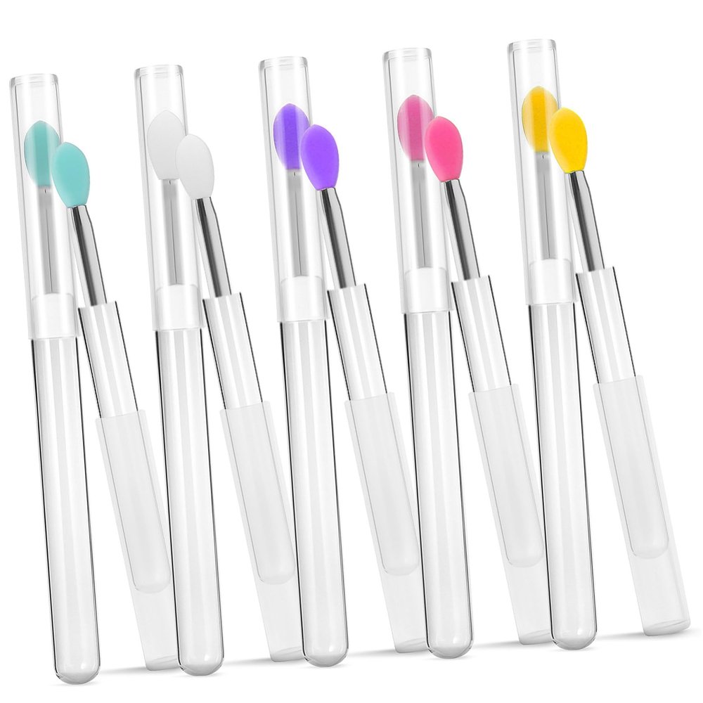 Homoyoyo 10-Piece Silicone Lip Brushes with Covers