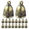 Ciieeo Vintage Brass Bells, 20 Pieces with Bows, Antique view 1