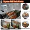 PEYNIR Square Acrylic Aquarium Lid with Holes, Anti-Jump Cover for Fish and Cats (L20 x W15 cm/7.9 x 5.9 in) view 3