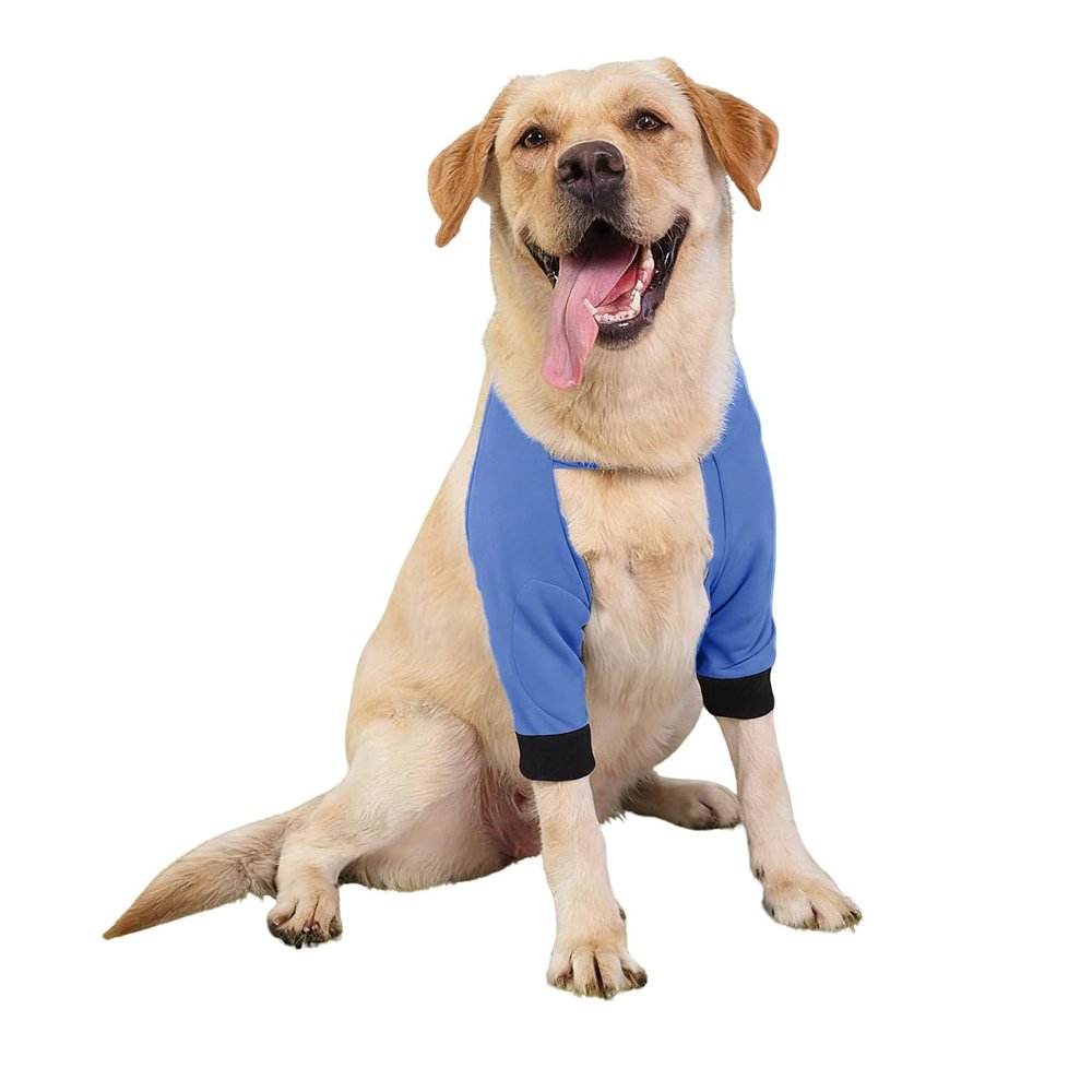 Dog Elbow Bandage, Recovery Sleeve for Medium and Large Dogs (Blue, M)