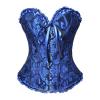 2025 Halloween Women's Satin Lace-Up Corset Top, Dark Blue, M view 2
