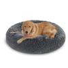 XIEMINLE Orthopedic Dog Bed, Fluffy Round Plush Donut Pet Bed, Non-Slip, Machine Washable, Anti-Anxiety Puppy Mattress, Warm Cat Mat (150 cm) view 1