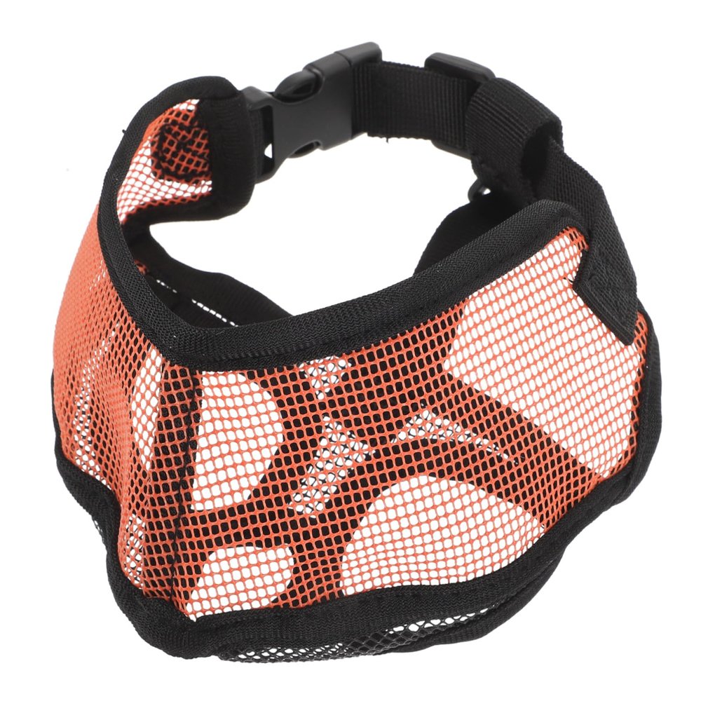 UPKOCH Muzzle for Dogs with Short Snouts, Adjustable Mesh Pet Muzzle for Puppies and Large Dogs, with Openings for Breathing and Drinking