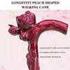 Peach-Shaped Hand-Carved Wooden Cane, 87 cm view 2