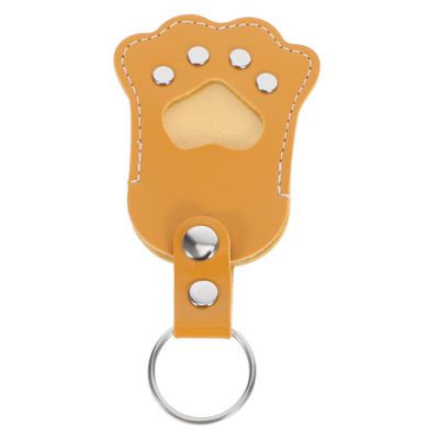 COLLBATH Pet Memorial Keychain, PU Paw Pendant for Dog and Cat Hair, Durable Memorial Charm for Bags, Backpacks and Wallets