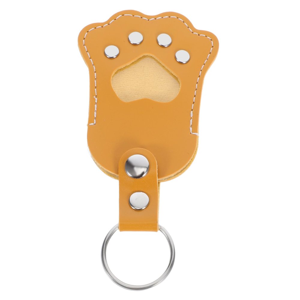 COLLBATH Pet Memorial Keychain, PU Paw Pendant for Dog and Cat Hair, Durable Memorial Charm for Bags, Backpacks and Wallets