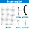 Cat Net for Balcony Without Drilling, 4x4m Black view 4
