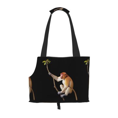 WZYCWB Proboscis Monkey Printed Pet Shoulder Bag, Lightweight, Breathable, for Small Pets