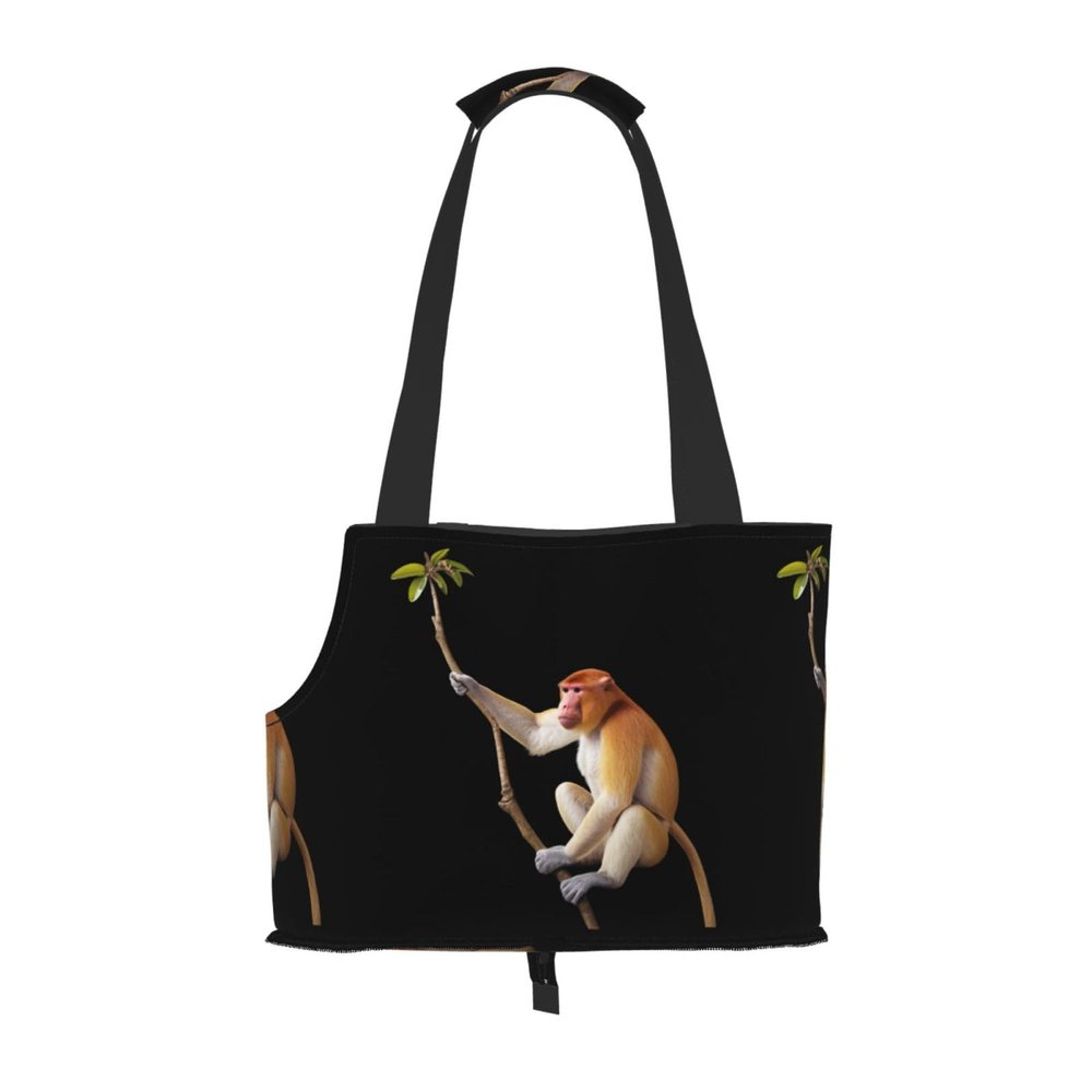 WZYCWB Proboscis Monkey Printed Pet Shoulder Bag, Lightweight, Breathable, for Small Pets