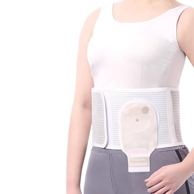 Adjustable Ostomy Support Belt, Unisex, Cut-to-Fit Opening, Bag Not Included (M)