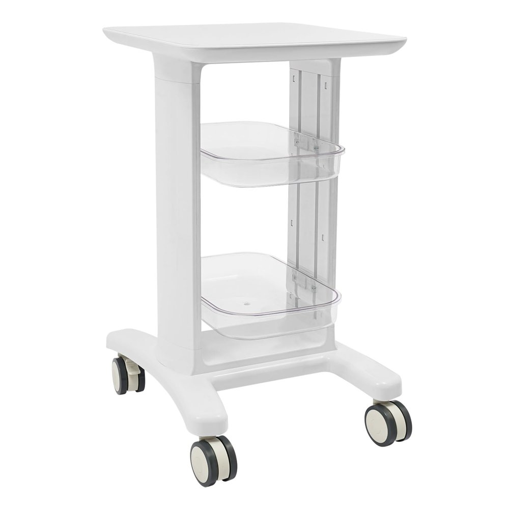 3-Tier Salon Rolling Cart, 50 kg Capacity, with Wheels and Brakes