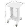 3-Tier Salon Rolling Cart, 50 kg Capacity, with Wheels and Brakes view 2