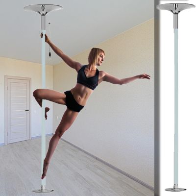 45 mm Silicone Spinning Pole with Fixed Base, Removable Stripper Pole