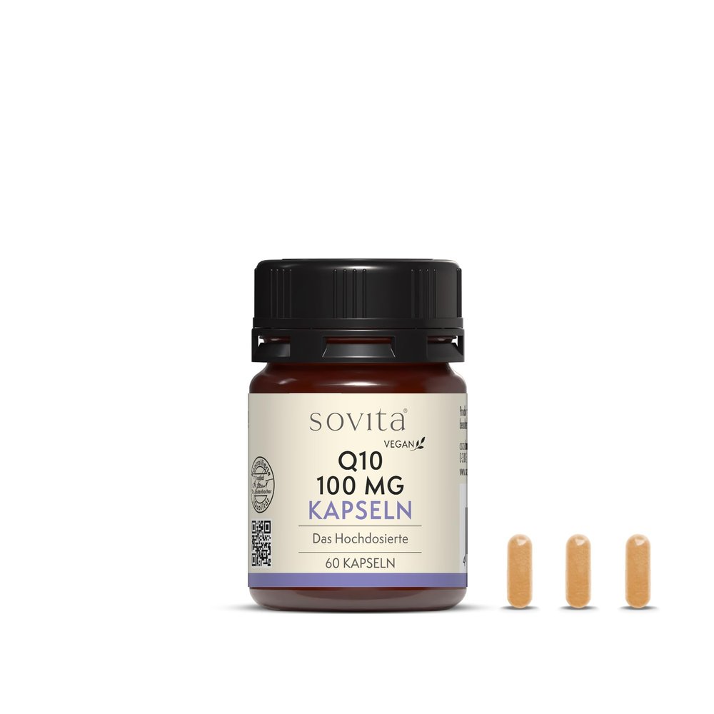 sovita Q10 100 mg Capsules with Natural Coenzyme Q10 | High-Dose & Vegan | 60 Capsules