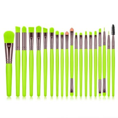 20-Piece Makeup Brush Set, Green