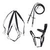 Horse Reins, Complete Bridle Rein Set for Riding and Endurance Racing, Black view 1