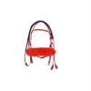 Padded Leather Riding Bridle for Horses with Buckle, Reins and Hand Stops (Red) view 1