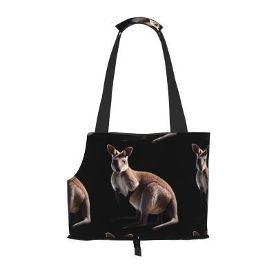 Lightweight Breathable Small Pet Shoulder Bag, WZYCWB Wallaby Print