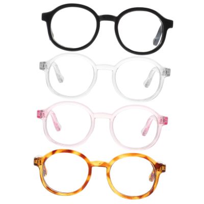 WOONEKY 4-Piece Transparent Pet Sunglasses, Lightweight UV-Protective Glasses for Small Dogs and Cats