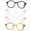 WOONEKY 4-Piece Transparent Pet Sunglasses, Lightweight UV-Protective Glasses for Small Dogs and Cats view 1