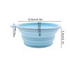Dog Bowl, 12.6 x 12.6 x 5.4 cm Silicone, with Carabiner Clip for Outdoor Travel view 3