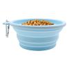 Dog Bowl, 12.6 x 12.6 x 5.4 cm Silicone, with Carabiner Clip for Outdoor Travel view 4