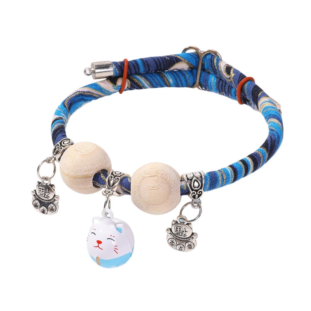 Kitten Collar with Cedar Wood Bead