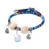 Kitten Collar with Cedar Wood Bead view 1