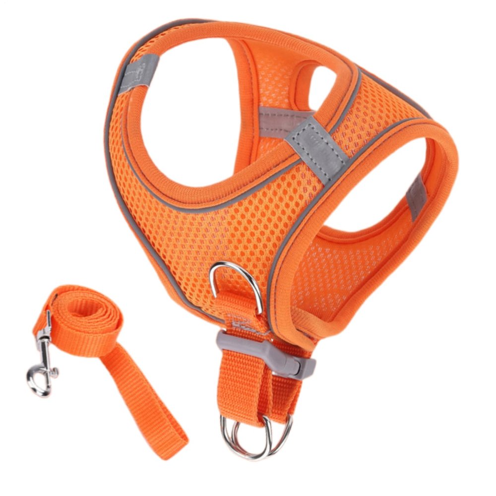 Soft Reflective Mesh Cat Harness and Leash