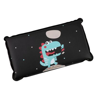 Summer Pillow, Breathable Cooling Pillow, Soft for Dorm Rooms (Black Background, Little Dinosaur)
