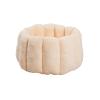 Galate Round Plush Cat Bed, Washable Pet Nest, XL Beige view 1