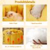 Galate Round Plush Cat Bed, Washable Pet Nest, XL Beige view 4