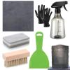 Gravestone Cleaning Kit with Cloth, Brush, Gloves and Stone Care view 1