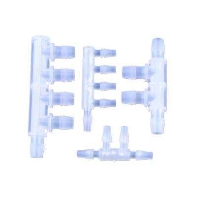 1-Piece 2.4–11.1 mm PP 4-/5-Way Equal-Diameter Barb Connector, 11.1 mm
