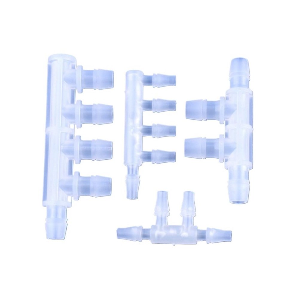 1-Piece 2.4–11.1 mm PP 4-/5-Way Equal-Diameter Barb Connector, 11.1 mm