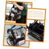 Large Fabric and PVC Tool Bag, Black/Transparent view 3