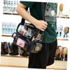 Large Fabric and PVC Tool Bag, Black/Transparent view 4