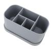 Fafeicy Silicone Toothbrush Holder with Suction Cup, 5 Slots, Gray view 1