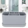Fafeicy Silicone Toothbrush Holder with Suction Cup, 5 Slots, Gray view 3