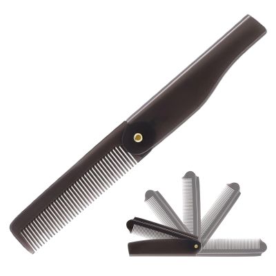 Foldable Comb and Moustache Brush for Women and Men