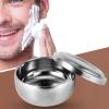 ZenithAur Stainless Steel Shaving Bowl with Lid, Silver view 1